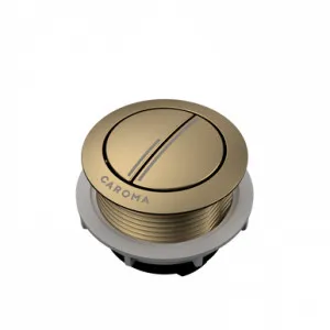 Urbane II Wall Faced Close Coupled Round Cistern Flush Button | Made From Brushed Brass By Caroma by Caroma, a Toilets & Bidets for sale on Style Sourcebook