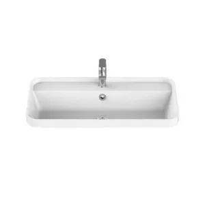 Miya Above Counter Semi-Inset Basin 750mm X 390mm X 143mm Gloss | Made From Solid Surface In White/Gloss White | 8L to Overflow By ADP by ADP, a Basins for sale on Style Sourcebook