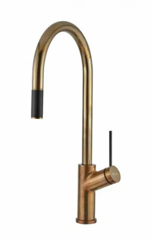 Vilo Pull Out Mixer Natural | Made From Brass By Oliveri by Oliveri, a Kitchen Taps & Mixers for sale on Style Sourcebook