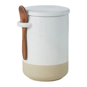 Davis & Waddell Jenson Ceramic Canister with Spoon by Davis & Waddell, a Kitchenware for sale on Style Sourcebook