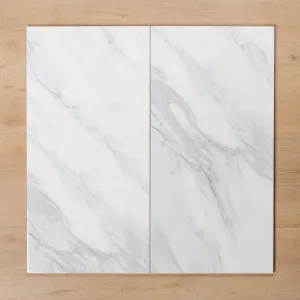 Kings Marble Carrara White Gloss Cushioned Edge Ceramic Tile 300x600mm by The Blue Space, a Marble Look Tiles for sale on Style Sourcebook