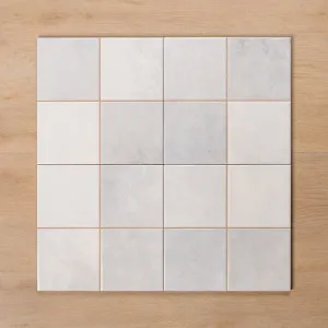 Madrid Scored White Gloss Cushioned Edge Ceramic Wall Tile 243x243mm by The Blue Space, a Ceramic Tiles for sale on Style Sourcebook