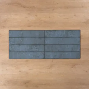 Tenerife Blue Gloss Cushioned Edge Ceramic Tile 107x530mm by The Blue Space, a Ceramic Tiles for sale on Style Sourcebook