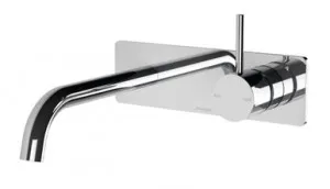 Vivid Slimline Wall Bath Or Basin Mixer Set (Handle Up) 175mm Spout 6Star | Made From Brass In Chrome Finish By Phoenix by PHOENIX, a Bathroom Taps & Mixers for sale on Style Sourcebook