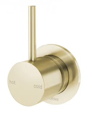 Vivid Slimline Bath Or Shower Mixer (Handle Up) | Made From Brass In Gold By Phoenix by PHOENIX, a Bathroom Taps & Mixers for sale on Style Sourcebook