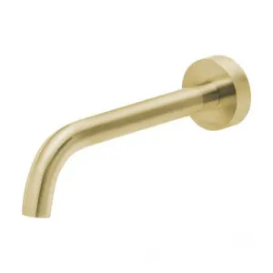 Vivid Slimline Wall Bath Spout/Outlet 180mm Curved | Made From Brass In Gold By Phoenix by PHOENIX, a Bathroom Taps & Mixers for sale on Style Sourcebook