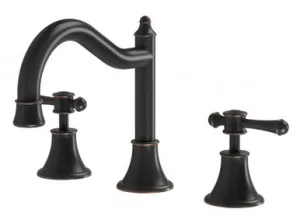 Nostalgia Lever Basin Set Shepherds Crook 5Star Antique In Black By Phoenix by PHOENIX, a Bathroom Taps & Mixers for sale on Style Sourcebook