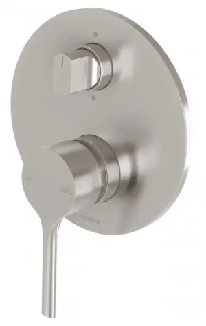 Vivid Slimline Oval Wall Bath & Shower Diverter Mixer In Brushed Nickel By Phoenix by PHOENIX, a Bathroom Taps & Mixers for sale on Style Sourcebook