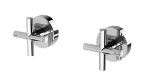 Vivid Slimline Plus Wall Taps (Top Assemblies) Ceramic Disc 3/4 Turn Chrome (Pair) In Chrome Finish By Phoenix by PHOENIX, a Bathroom Taps & Mixers for sale on Style Sourcebook