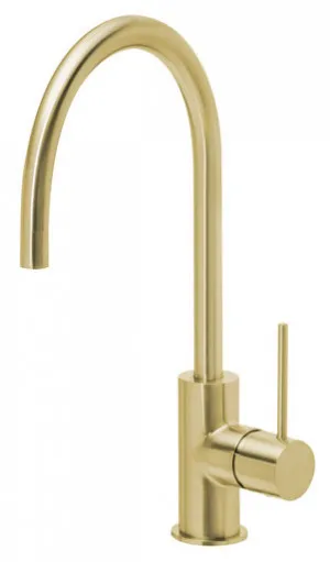 Vivid Slimline Sink Mixer (220mm Gooseneck Spout) Brushed In Gold By Phoenix by PHOENIX, a Kitchen Taps & Mixers for sale on Style Sourcebook