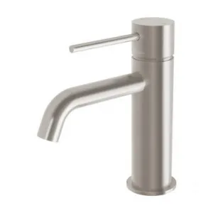 Vivid Slimline Hob Basin Mixer (Curved Spout) 6Star In Brushed Nickel By Phoenix by PHOENIX, a Bathroom Taps & Mixers for sale on Style Sourcebook