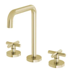 Vivid Slimline Plus Hob Basin Set 5Star Brushed In Gold By Phoenix by PHOENIX, a Bathroom Taps & Mixers for sale on Style Sourcebook