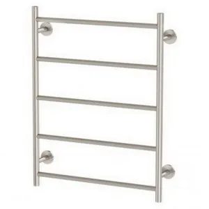 Radii Heated Towel Ladder 5Bar 62W 550mm X 740mm Round Plate In Brushed Nickel By Phoenix by PHOENIX, a Towel Rails for sale on Style Sourcebook