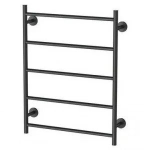 Radii Heated Towel Ladder 5Bar 62W 550mm X 740mm Round Plate In Matte Black By Phoenix by PHOENIX, a Bathroom Accessories for sale on Style Sourcebook