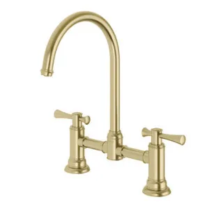 Cromford Exposed Sink Set 4Star Brushed In Gold By Phoenix by PHOENIX, a Kitchen Taps & Mixers for sale on Style Sourcebook