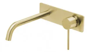 Vivid Slimline Switchmix Wall Bath Or Basin Mixer Set 230mm Spout Fit-Off Kit Brushed In Gold By Phoenix by PHOENIX, a Bathroom Taps & Mixers for sale on Style Sourcebook