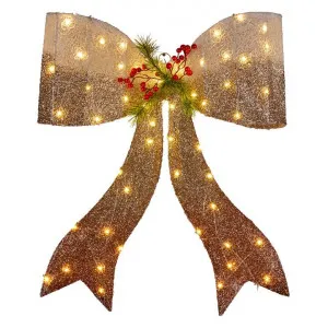 Osterland LED Light Up Christmas Bow Ornament, 70cm by Swishmas, a Decor for sale on Style Sourcebook