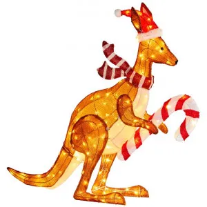 Tila LED Light Up Outdoor Christmas Kangaroo Figurine, 96cm by Swishmas, a Statues & Ornaments for sale on Style Sourcebook