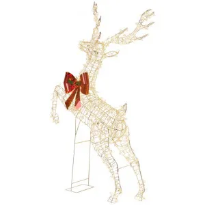 Kilkilo LED Light Up Indoor / Outdoor Metal Wire Reindeer Figurine, Type B, 206cm by Swishmas, a Statues & Ornaments for sale on Style Sourcebook