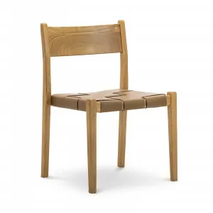 Laine Set of 2 Wide Leather Stackable Dining Chairs, Taupe by L3 Home, a Dining Chairs for sale on Style Sourcebook