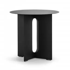 Kiyo Round Steel Side Table, Matte Black by L3 Home, a Side Table for sale on Style Sourcebook