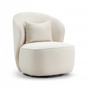 Zuri Swivel Lounge Chair, Bouclé Cream by L3 Home, a Chairs for sale on Style Sourcebook