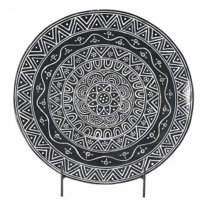 Tribal Platter 62x5cm in Black/White by OzDesignFurniture, a Trays for sale on Style Sourcebook