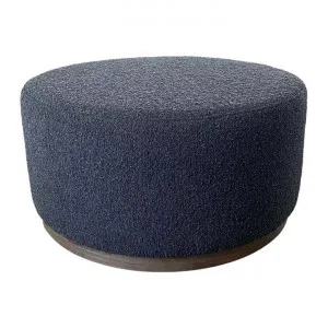 Senora Boucle Fabric Round Ottoman, Charcoal by j.elliot HOME, a Ottomans for sale on Style Sourcebook