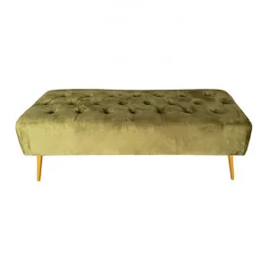 Roxanne Velvet Fabric Ottoman Bench, Green by j.elliot HOME, a Ottomans for sale on Style Sourcebook