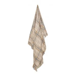 Rhiannon Cotton Throw, 130x160cm, Tan / Grey / Beige by j.elliot HOME, a Throws for sale on Style Sourcebook