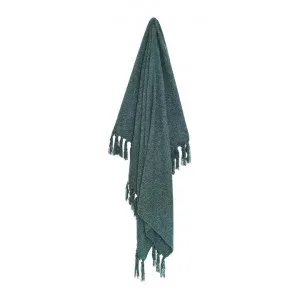 Jade Cotton Throw, 130x160cm, Emerald by j.elliot HOME, a Throws for sale on Style Sourcebook