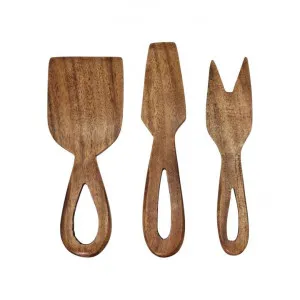 Brooks Timber 3 Piece Cheese Knif Set, Natural by j.elliot HOME, a Cutlery for sale on Style Sourcebook