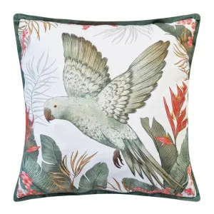 Tropical Paradise Cotton Scatter Cushion, White by A.Ross Living, a Cushions, Decorative Pillows for sale on Style Sourcebook