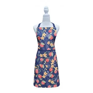 Sautron Pomegranate Cotton Apron, Navy by A.Ross Living, a Aprons for sale on Style Sourcebook