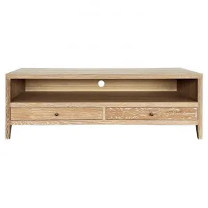 Davos Oak Timber 2 Drawer TV Unit, 160cm, Lime Washed Oak by Elegance Provinciale, a Entertainment Units & TV Stands for sale on Style Sourcebook