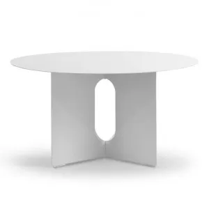 Kiyo Stainless Steel Round Coffee Table, 65cm, White by FLH, a Coffee Table for sale on Style Sourcebook