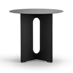 Kiyo Stainless Steel Round Side Table, Black by FLH, a Side Table for sale on Style Sourcebook