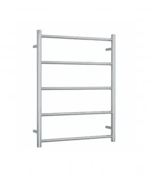 Straight Round Non-Heated Ladder Towel Rail - 2 colours available Polished Stainless Steel by Luxe Mirrors, a Towel Rails for sale on Style Sourcebook