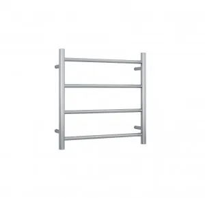 Brushed Straight Round Ladder Heated Towel Rail Range - 4 sizes available Hard Wired W550mm x H550mm by Luxe Mirrors, a Towel Rails for sale on Style Sourcebook
