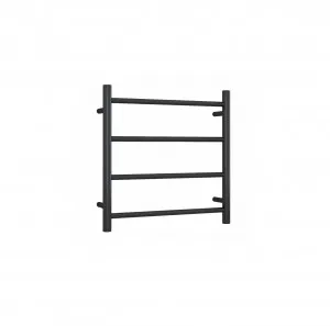 Matt Black Round Ladder Heated Towel Rail Range - 5 sizes available Plug In W550mm x H550mm by Luxe Mirrors, a Towel Rails for sale on Style Sourcebook