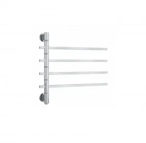 Straight Square Swivel Heated Towel Rail 54cm x 60cm Plug In by Luxe Mirrors, a Towel Rails for sale on Style Sourcebook