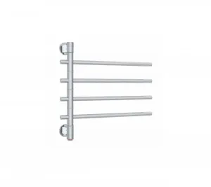 Straight Round Swivel Heated Towel Rail 54cm x 60cm Hard Wired by Luxe Mirrors, a Towel Rails for sale on Style Sourcebook