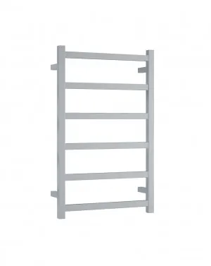 Straight Square Budget Heated Towel Rail 80cm x 50cm Plug In 500mm x 800mm by Luxe Mirrors, a Towel Rails for sale on Style Sourcebook