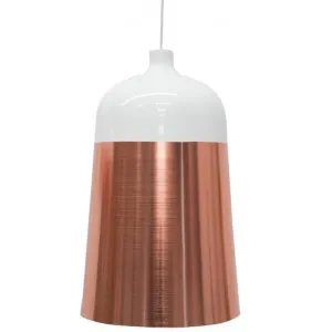 Clearance - Fontain Cylinder Pendant Lamp - Rose Gold - White by Interior Secrets - AfterPay Available by Interior Secrets, a Lamps for sale on Style Sourcebook