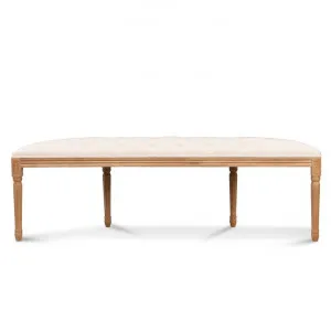 Lenora 1.48m Oak Bench -Light Beige by Interior Secrets - AfterPay Available by Interior Secrets, a Benches for sale on Style Sourcebook