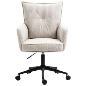 Rowan Corduroy Fabric Office Chair, Beige by Charming Living, a Chairs for sale on Style Sourcebook
