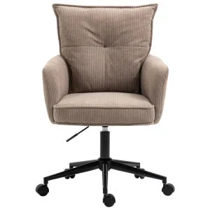 Rowan Corduroy Fabric Office Chair, Brown by Blissful Nest, a Chairs for sale on Style Sourcebook