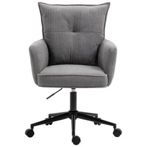 Rowan Corduroy Fabric Office Chair, Grey by Charming Living, a Chairs for sale on Style Sourcebook
