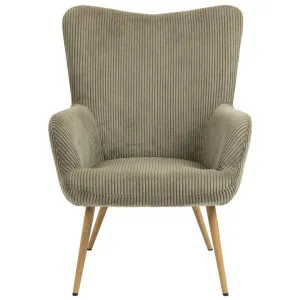 Sherman Corduroy Fabric Accent Armchair, Green by Blissful Nest, a Chairs for sale on Style Sourcebook
