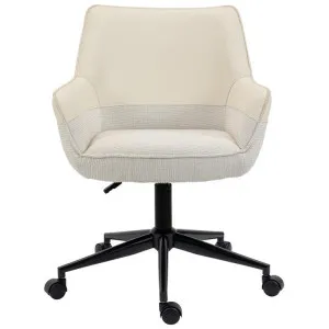 Cruz Leather & Fabric Office Chair, Beige by Charming Living, a Chairs for sale on Style Sourcebook